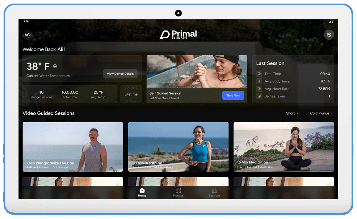 PrimalOS touchscreen home screen