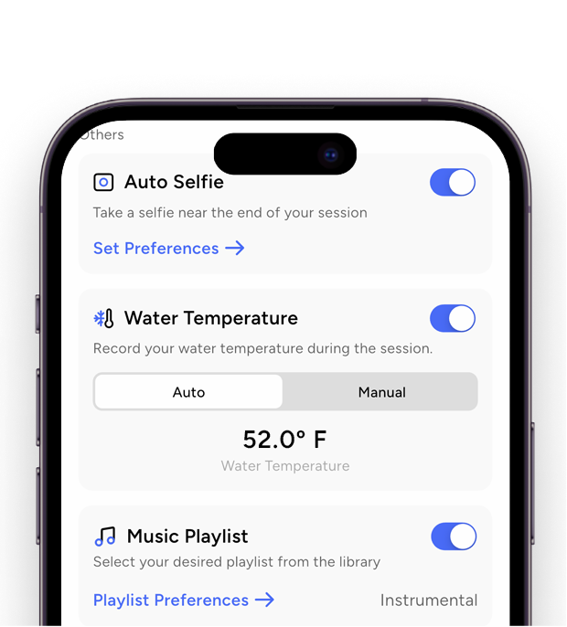 iPhone running Primal OS - Primal Plunges cold plunge technology system