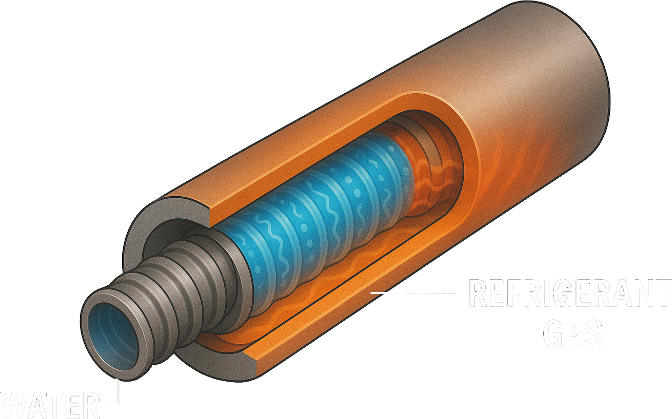 Double-wall titanium heat exchanger