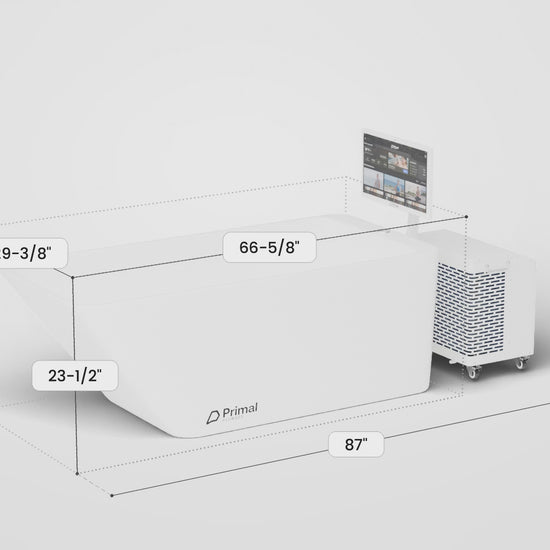 Whiteout cold plunge dimensions with chiller