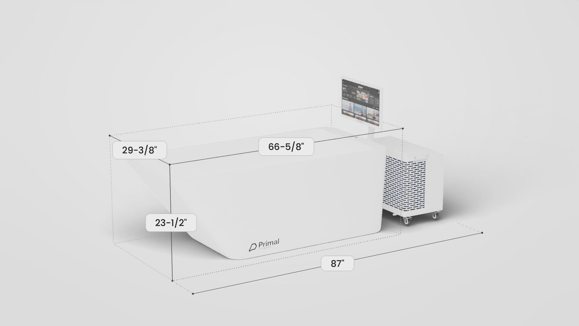 Whiteout cold plunge dimensions with chiller