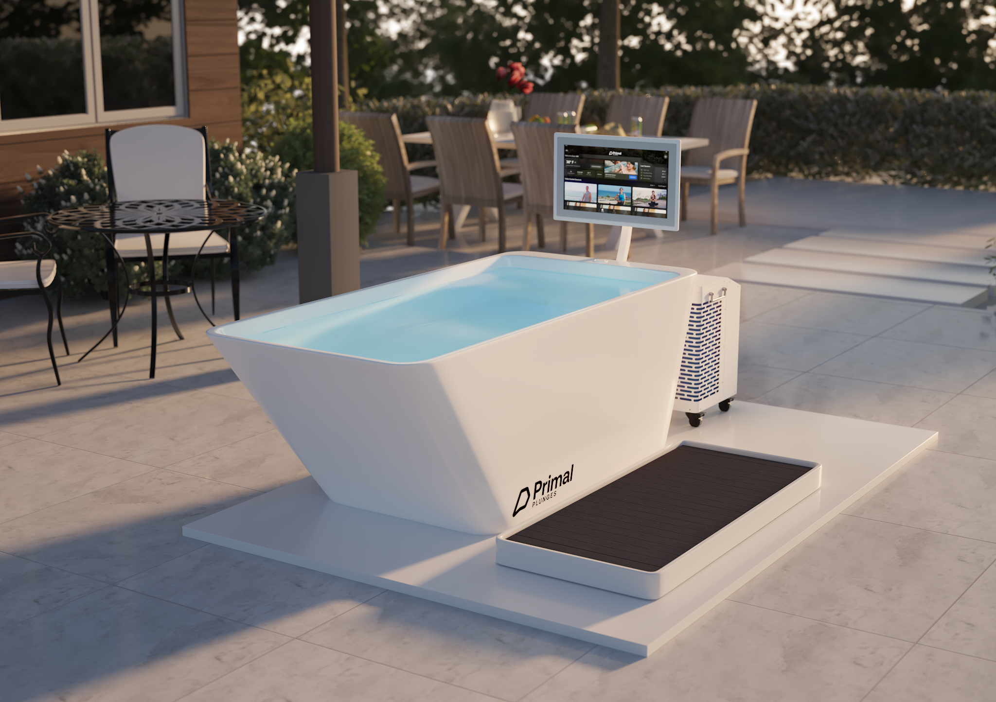 Load video: Primal Plunges intro video of their new video guided smart cold plunges