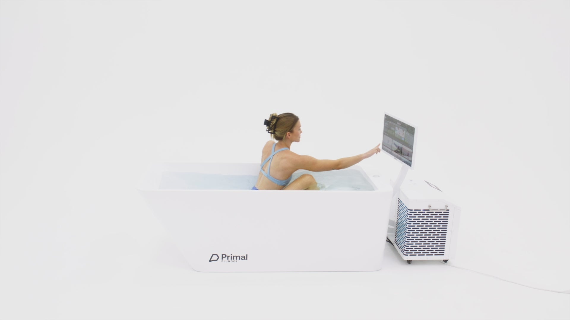 Built-in touchscreen in use